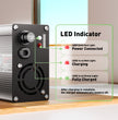 NOEIFEVO 24V 10A Lithium LiFePO4 Battery Charger, Charging Voltage 29.2V, with fan, aluminum housing, LCD screen